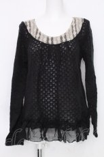 画像1: axes femme / バックデザインニットソープルオーバー  黒 S-26-10-06-032-AX-TO-HR-ZS (1)