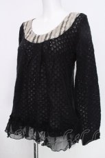 画像3: axes femme / バックデザインニットソープルオーバー  黒 S-26-10-06-032-AX-TO-HR-ZS (3)
