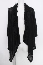 画像1: axes femme / フリルレーシーカーディガン  黒 S-26-10-06-033-AX-TO-HR-ZS (1)
