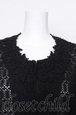 画像4: INGEBORG / 総レースカーディガン 11号 黒 S-26-10-07-029-LO-TO-HR-ZS (4)