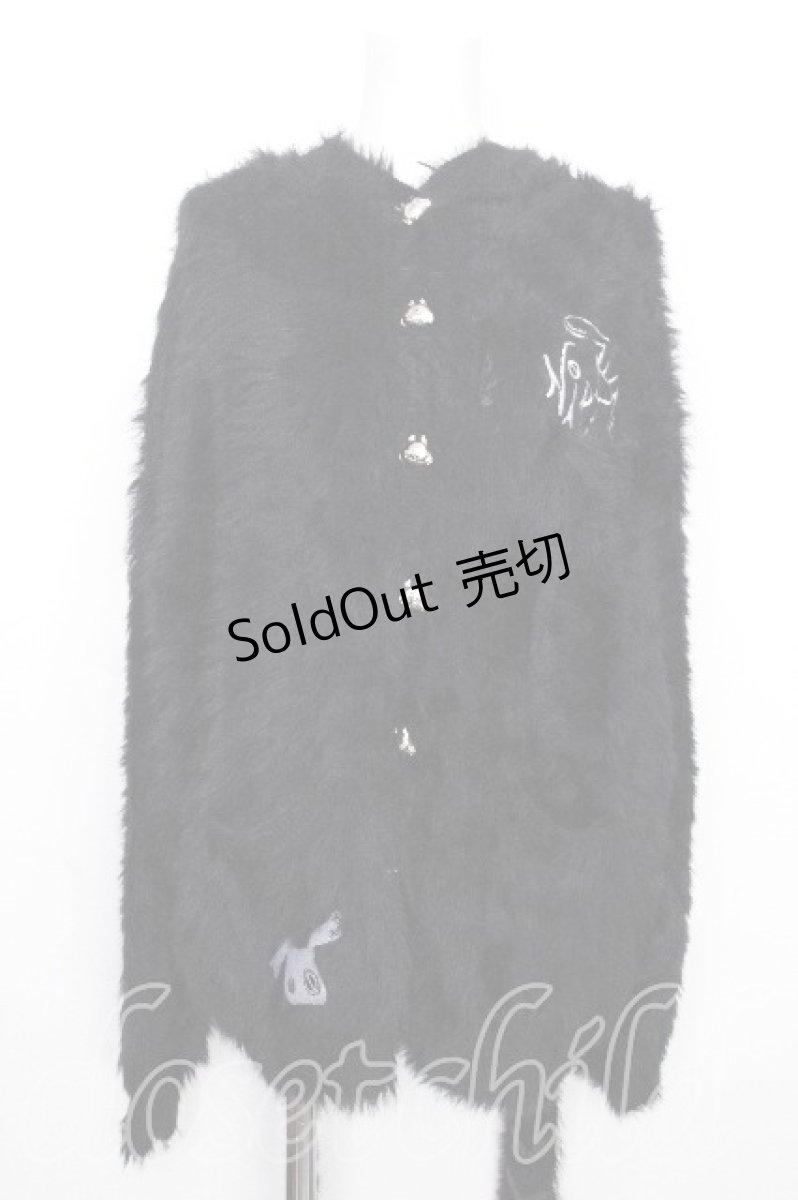 画像1: NieR Clothing / NIIERちゃんボタンカーディガン  黒 S-26-10-07-036-PU-JA-AS-ZS (1)