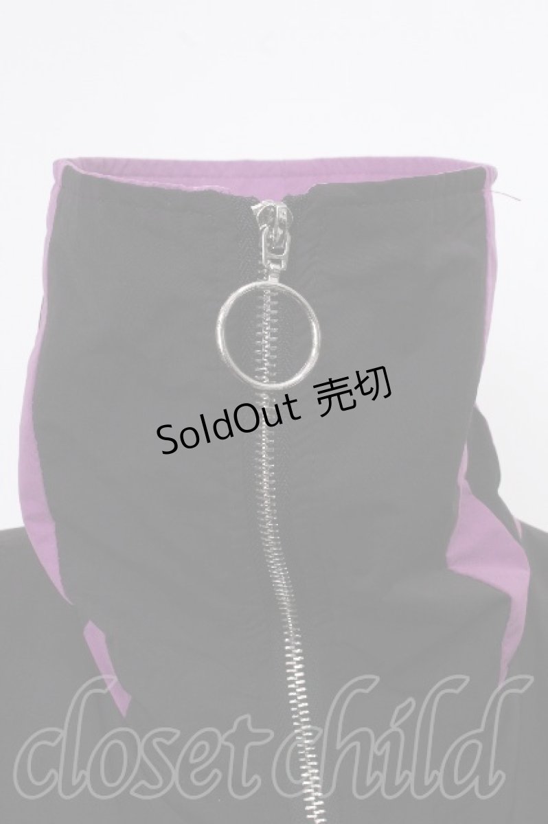 画像4: NieR Clothing / 中綿ブルゾンジャケット  紫ｘ黒 S-26-10-07-040-PU-JA-AS-ZS (4)