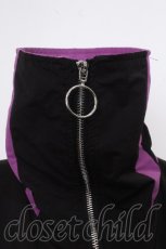 画像4: NieR Clothing / 中綿ブルゾンジャケット  紫ｘ黒 S-26-10-07-040-PU-JA-AS-ZS (4)