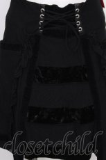 画像4: Ozz On / ベロア切替スカート  黒 S-26-10-07-053-OO-SK-HR-ZS (4)