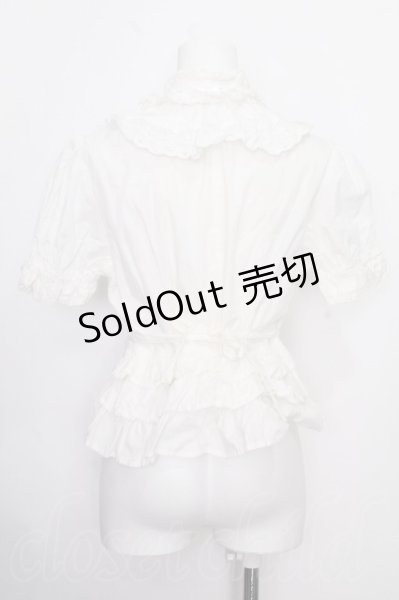 BABY,THE STARS SHINE BRIGHT / バラレーススタンドカラーブラウス 白