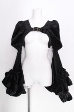 画像1: Na+H / Pre別珍ボレロ  黒 S-26-10-08-033-PU-JA-AS-ZS (1)