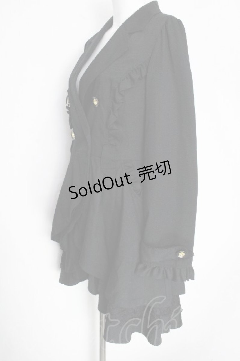 画像3: axes femme / フリル使いトレンチコート  黒 S-26-10-08-1035-AX-CO-HR-ZS (3)