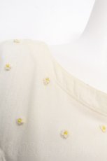 画像4: Cherir la femme / お花刺繍ワンピース M オフ S-26-10-08-1044-LO-OP-TE-ZS (4)