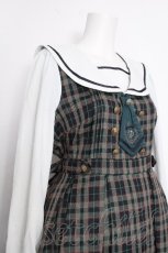 画像3: Amavel / Fantasic Schoolチェックセーラーワンピース  グリーン S-26-10-08-1049-CA-OP-HR-ZS (3)