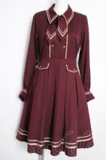 画像1: Amavel / Classical Wisdomワンピース  ワイン S-26-10-08-1053-CA-OP-HR-ZS (1)