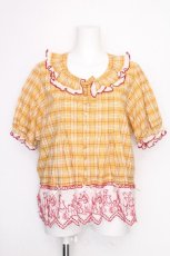 画像1: PINK HOUSE / オリジナルチェックブラウス  イエロー S-26-10-08-1008-LO-BL-TE-ZS (1)