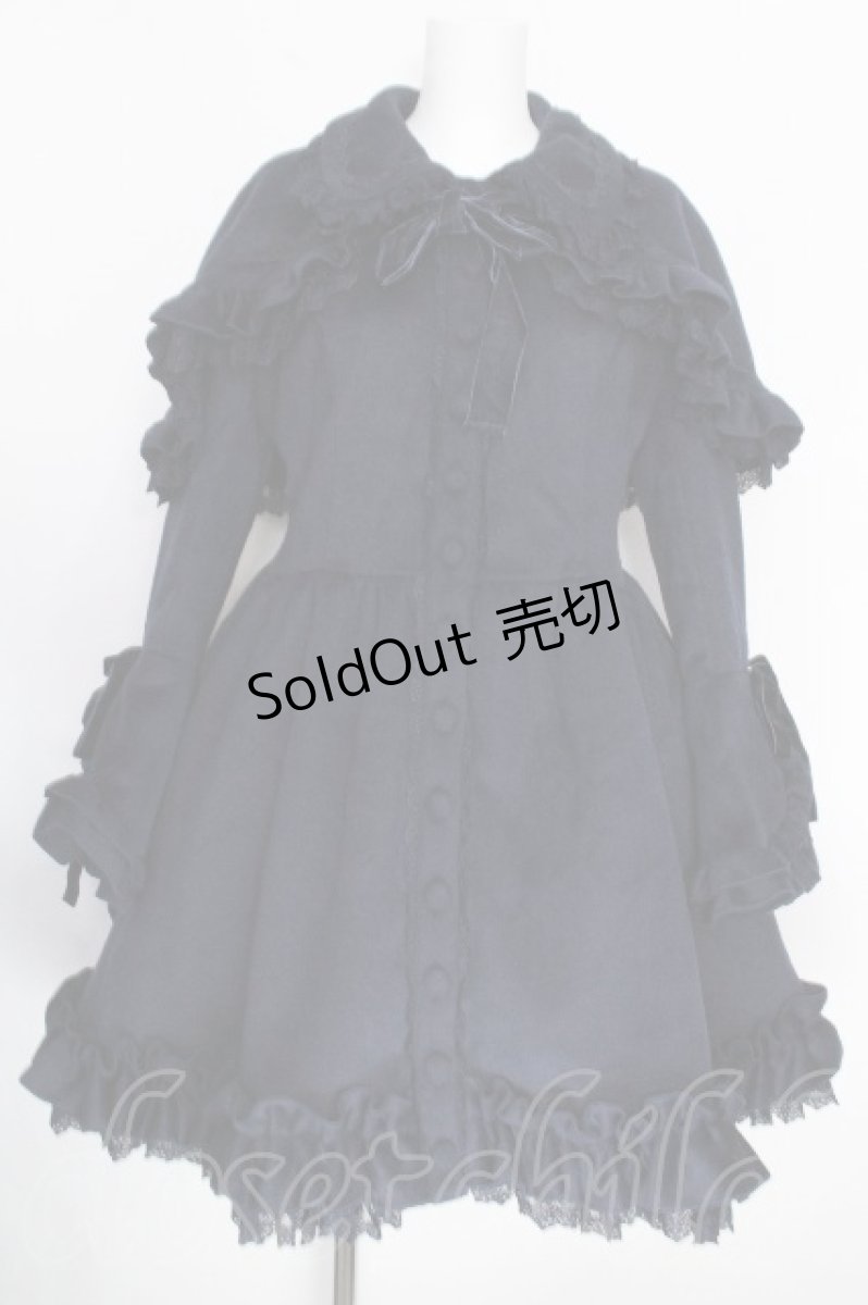 画像1: ATELIER PIERROT / ケープ付きコート  紺 S-26-10-08-1027-EL-CO-AS-ZS (1)