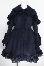 画像1: ATELIER PIERROT / ケープ付きコート  紺 S-26-10-08-1027-EL-CO-AS-ZS (1)