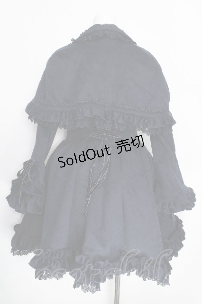画像2: ATELIER PIERROT / ケープ付きコート  紺 S-26-10-08-1027-EL-CO-AS-ZS (2)