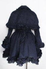画像2: ATELIER PIERROT / ケープ付きコート  紺 S-26-10-08-1027-EL-CO-AS-ZS (2)