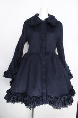 画像3: ATELIER PIERROT / ケープ付きコート  紺 S-26-10-08-1027-EL-CO-AS-ZS (3)