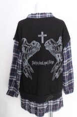 画像2: NieR Clothing / レイヤードデザインカットソー  黒 S-26-10-08-024-PU-TO-AS-ZS (2)