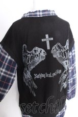 画像3: NieR Clothing / レイヤードデザインカットソー  黒 S-26-10-08-024-PU-TO-AS-ZS (3)