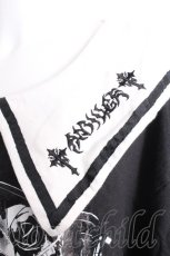画像4: Amilige / セーラーカラー半袖プリントTシャツ  黒 S-26-10-08-027-PU-BL-HR-ZS (4)