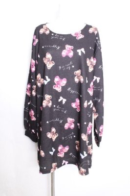 Preview of くまプリントTシャツ  黒