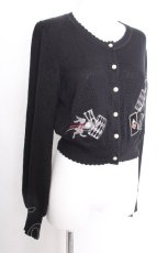 画像2: Amavel / 不思議なうさぎの懐中時計カーディガン  黒 S-26-10-12-030-CA-TO-AS-ZS (2)