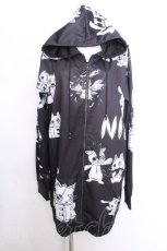 画像1: NieR Clothing / 転写ジップパーカー  黒 S-26-10-12-042-PU-BL-HR-ZS (1)