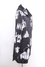 画像2: NieR Clothing / 転写ジップパーカー  黒 S-26-10-12-042-PU-BL-HR-ZS (2)