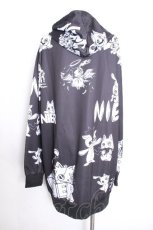 画像3: NieR Clothing / 転写ジップパーカー  黒 S-26-10-12-042-PU-BL-HR-ZS (3)