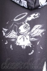 画像4: NieR Clothing / 転写ジップパーカー  黒 S-26-10-12-042-PU-BL-HR-ZS (4)