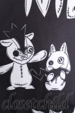 画像5: NieR Clothing / 転写ジップパーカー  黒 S-26-10-12-042-PU-BL-HR-ZS (5)