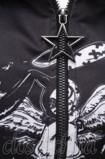 画像6: NieR Clothing / 転写ジップパーカー  黒 S-26-10-12-042-PU-BL-HR-ZS (6)