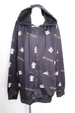画像1: NieR Clothing / 転写ジップパーカー  黒 S-26-10-12-043-PU-BL-HR-ZS (1)