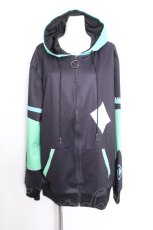 画像1: NieR Clothing / 転写ジップパーカー  黒 S-26-10-12-045-PU-BL-HR-ZS (1)