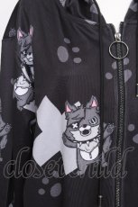 画像4: NieR Clothing / 転写ジップパーカー  黒 S-26-10-12-1023-PU-BL-HR-ZS (4)
