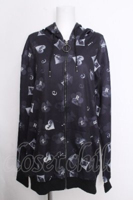 Preview of 転写ジップパーカー  黒