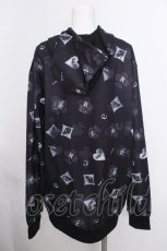 画像2: NieR Clothing / 転写ジップパーカー  黒 S-26-10-12-1024-PU-BL-HR-ZS (2)