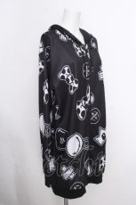画像3: NieR Clothing / 転写ジップパーカー  黒 S-26-10-12-1025-PU-BL-HR-ZS (3)