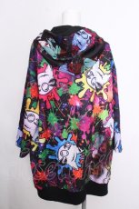 画像2: NieR Clothing / 転写ジップパーカー  黒 S-26-10-12-1030-PU-BL-HR-ZS (2)
