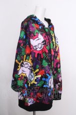 画像3: NieR Clothing / 転写ジップパーカー  黒 S-26-10-12-1030-PU-BL-HR-ZS (3)