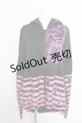 Preview of チェシャ猫パーカ-  黒ｘピンク