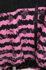 画像5: PUTUMAYO / チェシャ猫パーカ-  黒ｘピンク S-26-10-12-1033-PT-TO-HR-ZS (5)