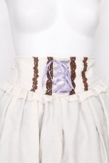 画像4: axes femme POETIQUE / Disneyラプンツェル/ハイウエスト刺繍スカート  オフｘブラウン S-26-10-12-1053-AX-SK-AS-ZS (4)