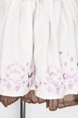 画像5: axes femme POETIQUE / Disneyラプンツェル/ハイウエスト刺繍スカート  オフｘブラウン S-26-10-12-1053-AX-SK-AS-ZS (5)