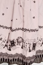 画像5: axes femme / 単色パネルパリ柄スカート  ピンク S-26-10-12-1055-AX-SK-AS-ZS (5)