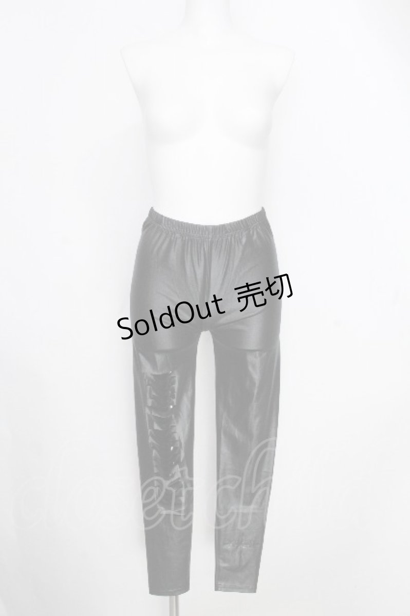 画像1: NieR Clothing / レギンス  黒 S-26-10-12-1059-PU-PA-AS-ZS (1)