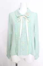 画像1: axes femme POETIQUE / メリーゴーランド刺繍ブラウス  ミント S-26-10-12-1012-AX-BL-AS-ZS (1)