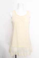 画像1: axes femme / 裾レースホルター付きタンクトップ  オフ S-26-10-12-1014-AX-TO-AS-ZS (1)