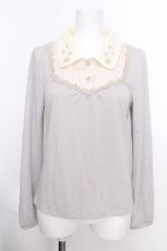 画像1: axes femme / 雪の結晶キラキラプルオーバー  サックス S-26-10-12-1015-AX-TO-AS-ZS (1)