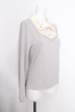 画像3: axes femme / 雪の結晶キラキラプルオーバー  サックス S-26-10-12-1015-AX-TO-AS-ZS (3)