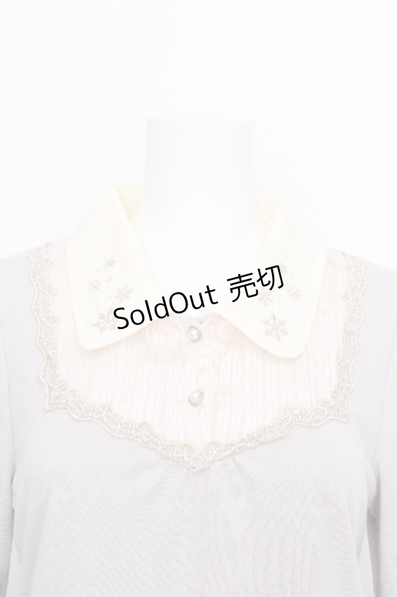画像4: axes femme / 雪の結晶キラキラプルオーバー  サックス S-26-10-12-1015-AX-TO-AS-ZS (4)